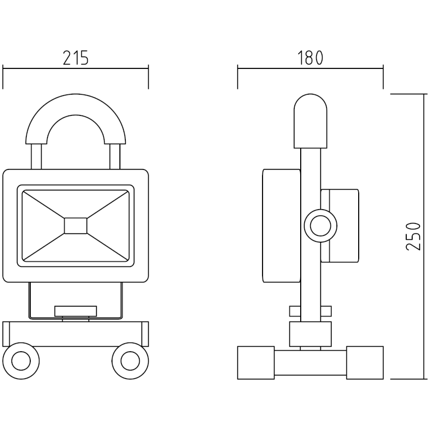 APLED - Akku-LED-Strahler LED/50W/230V IP65 6000K 2200 mAh