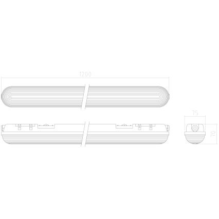 APLED - LED-Aufbauleuchte DUSTER LED/36W/230V 4000K + Notfall IP65