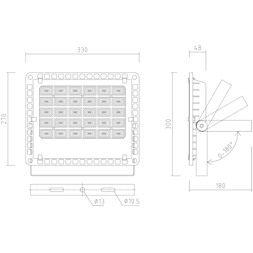APLED - LED-Außenflutlicht PRO LED/100W/230V IP66 10000lm 6000K