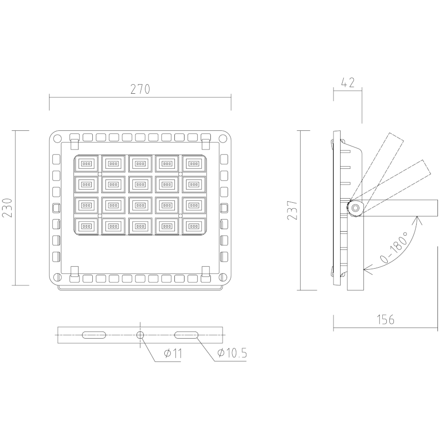 APLED - LED Außenreflektor PRO LED/50W/230V IP66 5000lm 6000K