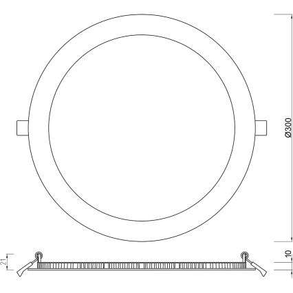 APLED - LED-Deckenleuchte für Badezimmer RONDO LED/24W/230V IP41 300 mm