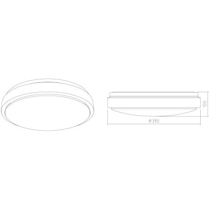 APLED - LED-Deckenleuchte LENS R TRICOLOR LED/24W/230V IP41 2700 - 6500K 1680lm