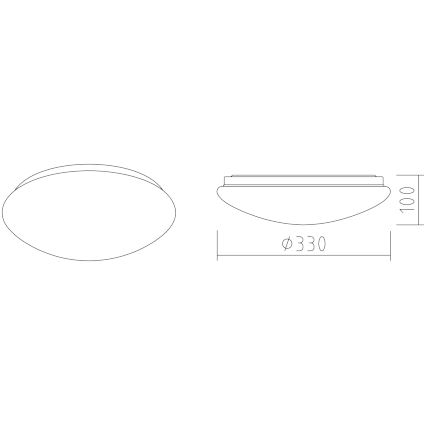 APLED - LED-Deckenleuchte mit Sensor LENS P TRICOLOR LED/18W/230V IP44 2700 - 6500K 1210lm