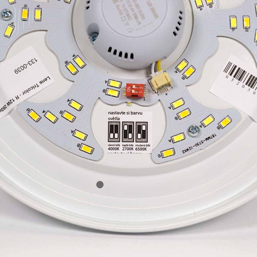 APLED - LED-Deckenleuchte mit Sensor LENS PP TRICOLOR LED/18W/230V IP44 2700 - 6500K 1210lm