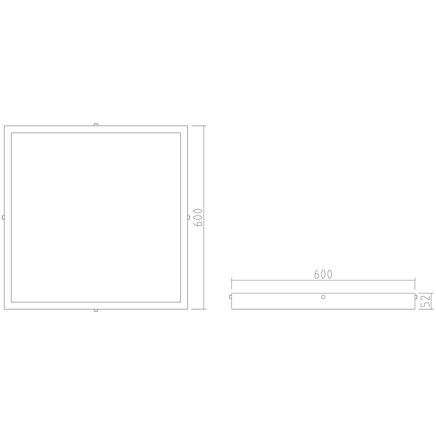 APLED - LED Aufbaustrahler QUADRA LED/40W/230V 4000K 60x60cm IP41