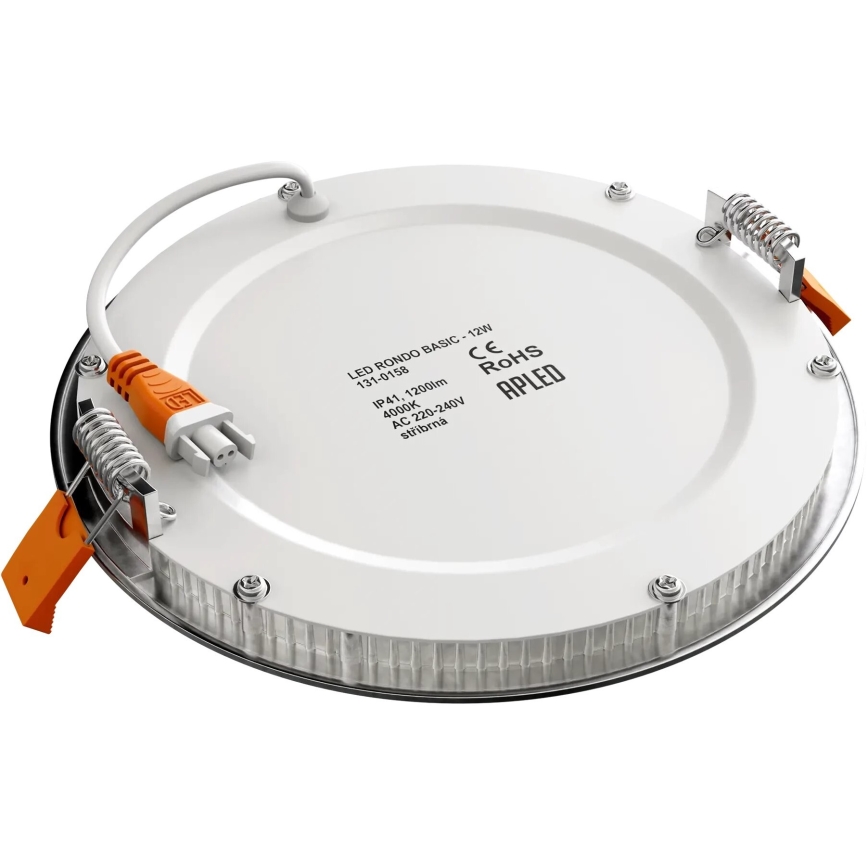 APLED - LED-Einbauleuchte für Badezimmer RONDO LED/12W/230V IP40 d 17 cm matt Chrom