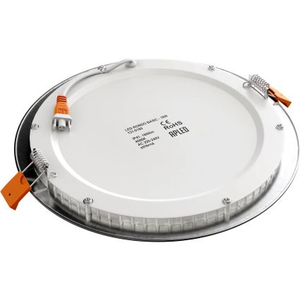 APLED - LED-Einbauleuchte für Badezimmer RONDO LED/18W/230V IP40 d 22,5 cm matt Chrom