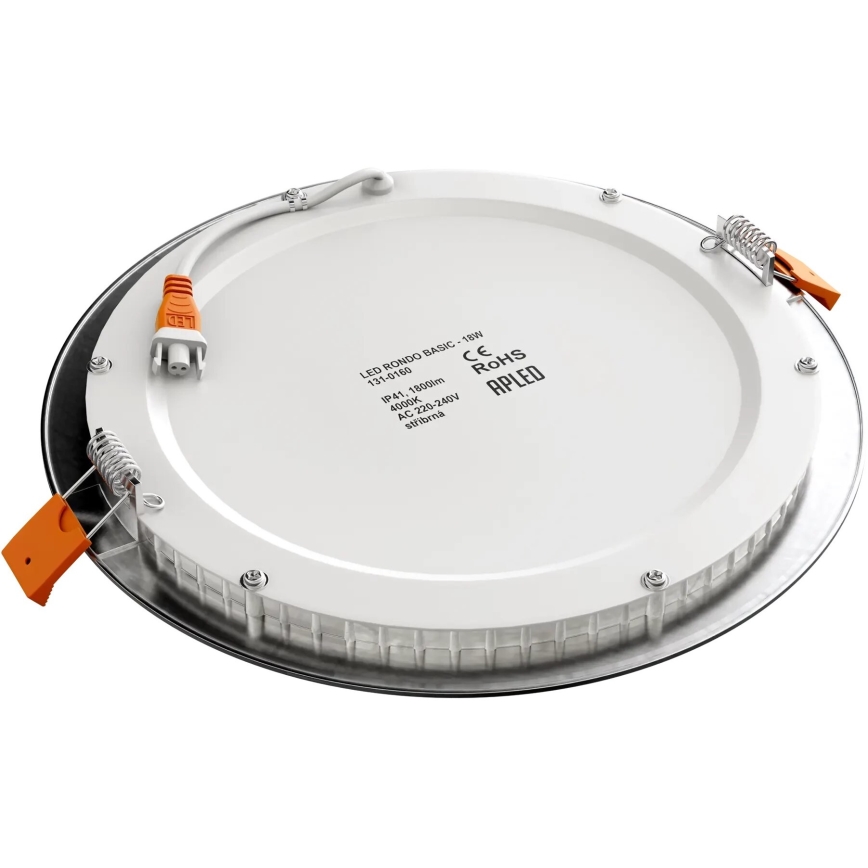 APLED - LED-Einbauleuchte für Badezimmer RONDO LED/18W/230V IP40 d 22,5 cm matt Chrom