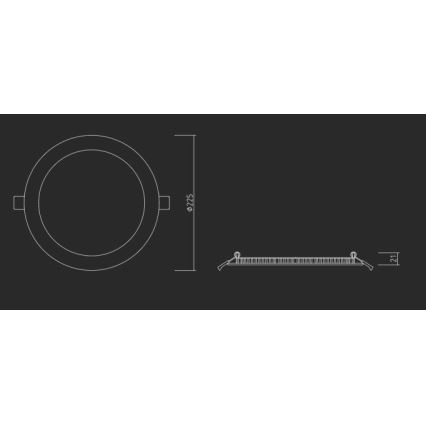 APLED - LED-Einbauleuchte für Badezimmer RONDO LED/18W/230V IP40 d 22,5 cm matt Chrom
