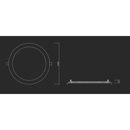 APLED - LED-Einbauleuchte für Badezimmer RONDO LED/24W/230V IP40 d 30 cm matt Chrom