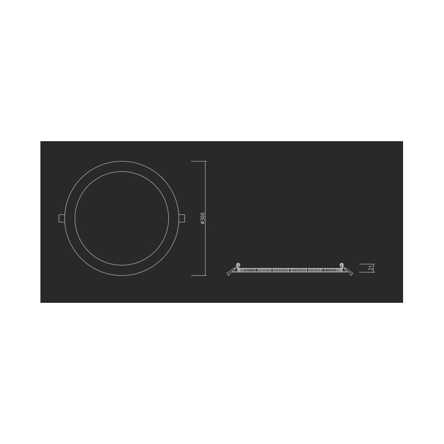 APLED - LED-Einbauleuchte für Badezimmer RONDO LED/24W/230V IP40 d 30 cm matt Chrom