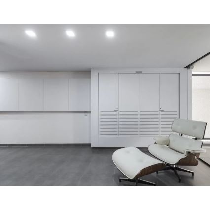APLED - LED-Einbauleuchte für Badezimmer SQUARE LED/12W/230V IP40 17x17 cm weiß