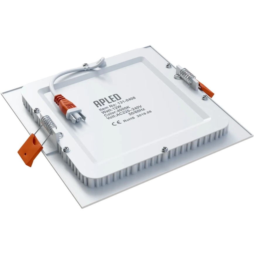APLED - LED-Einbauleuchte für Badezimmer SQUARE LED/12W/230V IP40 17x17 cm weiß