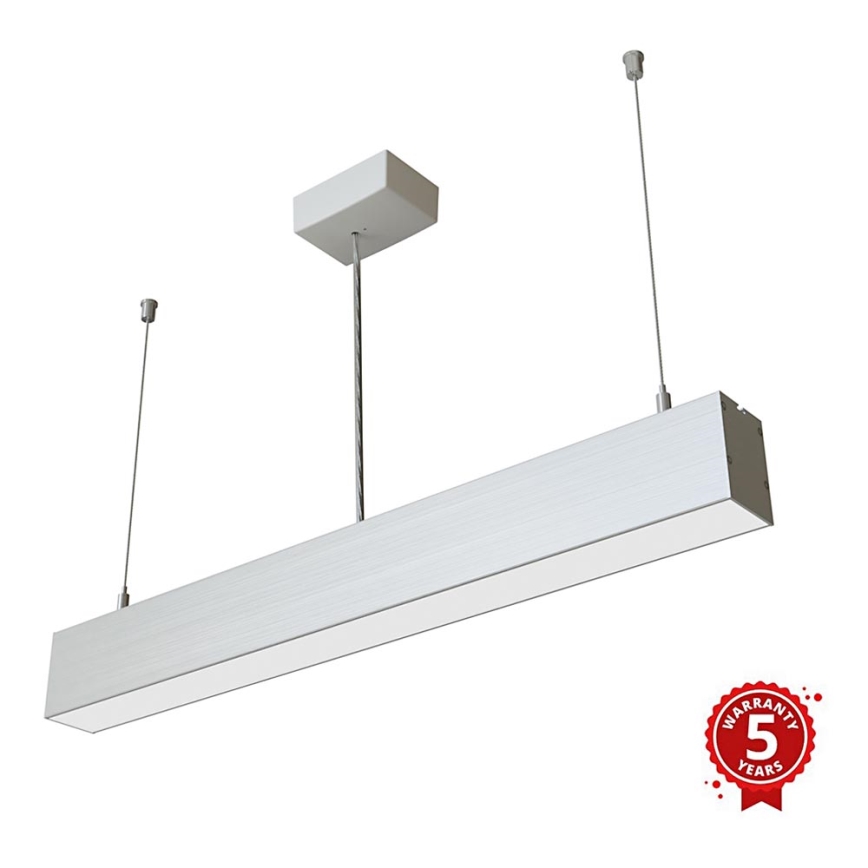 APLED –  LED-Hängeleuchte an Schnur LOOK LED/23W/230V 4000K 60 cm silbern