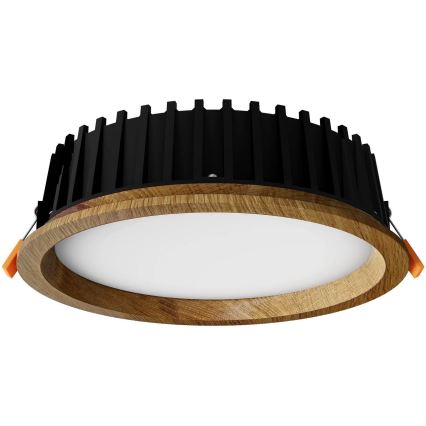 APLED - LED-Einbauleuchte RONDO WOODLINE LED/12W/230V 3000K d 20 cm Eiche Massivholz