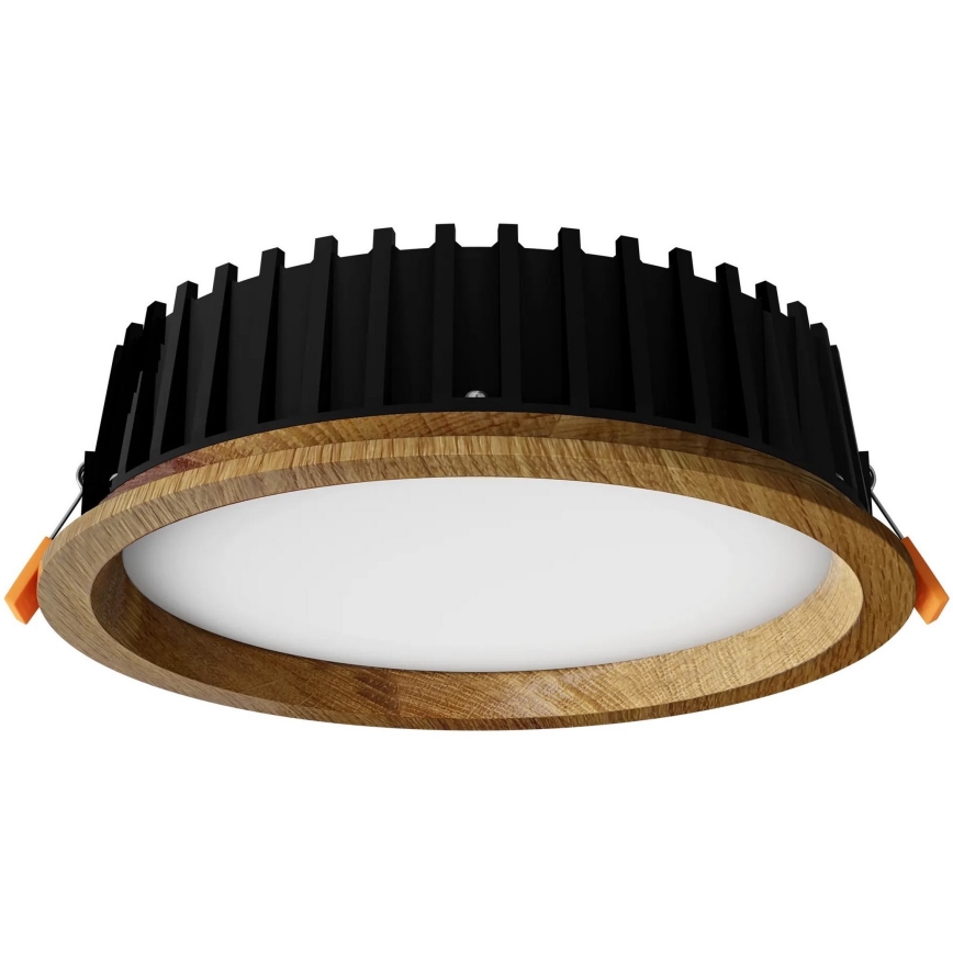 APLED - LED-Einbauleuchte RONDO WOODLINE LED/12W/230V 3000K d 20 cm Eiche Massivholz
