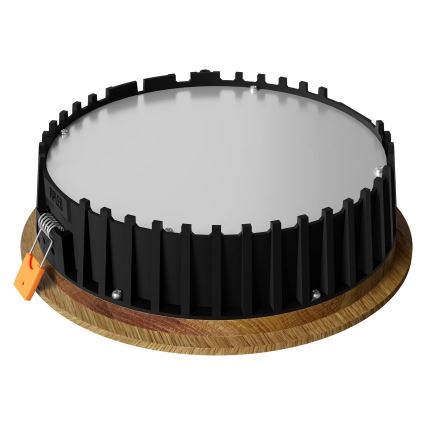 APLED - LED-Einbauleuchte RONDO WOODLINE LED/12W/230V 3000K d 20 cm Eiche Massivholz