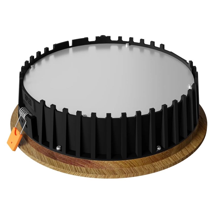 APLED - LED-Einbauleuchte RONDO WOODLINE LED/12W/230V 3000K d 20 cm Eiche Massivholz