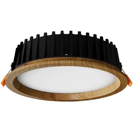 APLED - LED-Einbauleuchte RONDO WOODLINE LED/12W/230V 4000K d 20 cm Eiche Massivholz