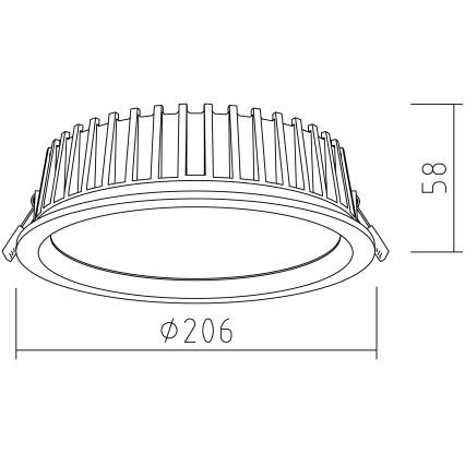 APLED - LED-Einbauleuchte RONDO WOODLINE LED/12W/230V 4000K d 20 cm Kiefer Massivholz