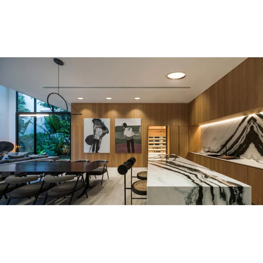 APLED - LED-Einbauleuchte RONDO WOODLINE LED/18W/230V 3000K d 26 cm Eiche Massivholz