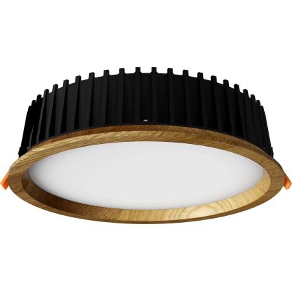 APLED - LED-Einbauleuchte RONDO WOODLINE LED/18W/230V 3000K d 26 cm Eiche Massivholz