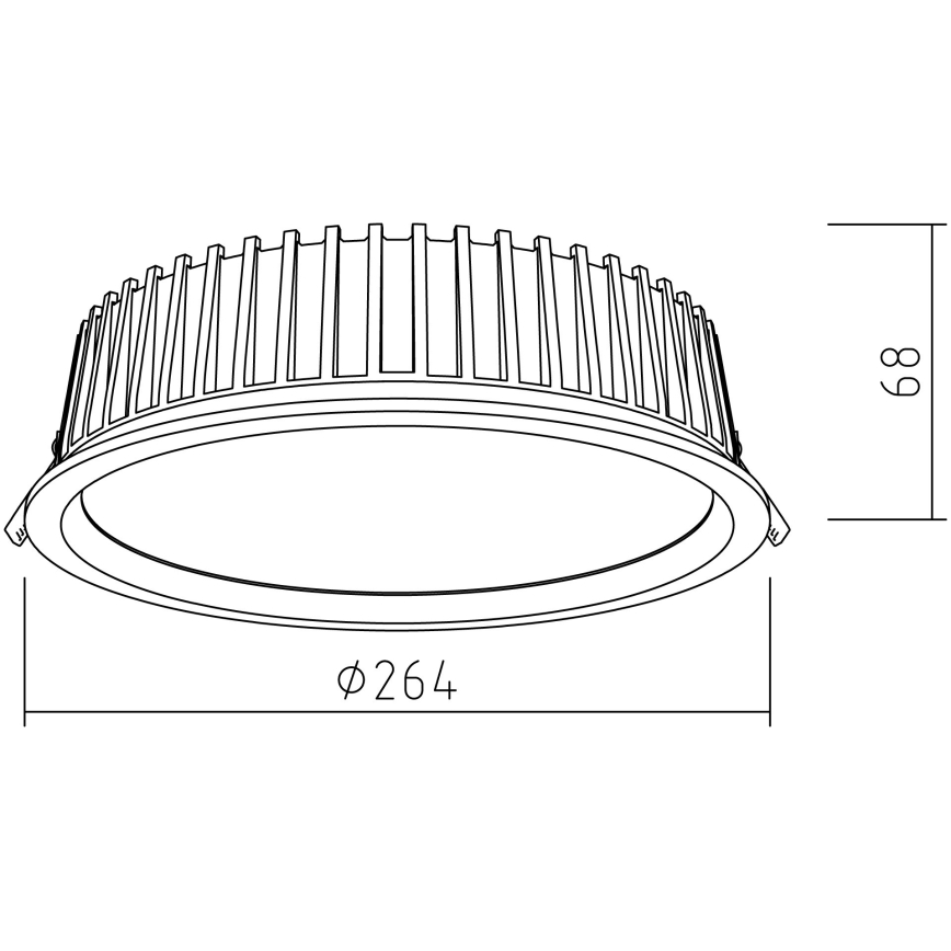 APLED - LED-Einbauleuchte RONDO WOODLINE LED/18W/230V 3000K d 26 cm Eiche Massivholz