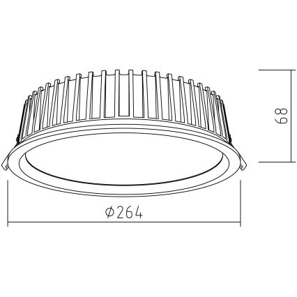 APLED - LED-Einbauleuchte RONDO WOODLINE LED/18W/230V 3000K d 26 cm Kiefer Massivholz