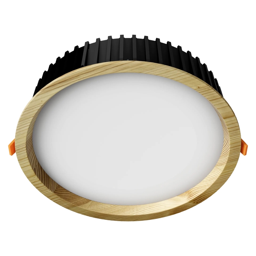 APLED - LED-Einbauleuchte RONDO WOODLINE LED/18W/230V 4000K d 26 cm Kiefer Massivholz