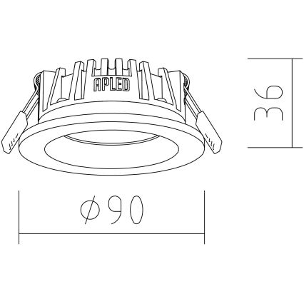 APLED - LED-Einbauleuchte RONDO WOODLINE LED/3W/230V 3000K d 9 cm Eiche Massivholz