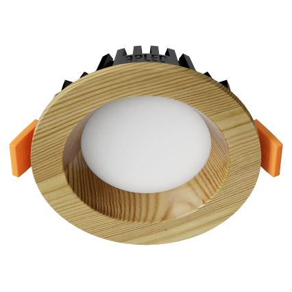 APLED - LED-Einbauleuchte RONDO WOODLINE LED/3W/230V 3000K d 9 cm Kiefer Massivholz