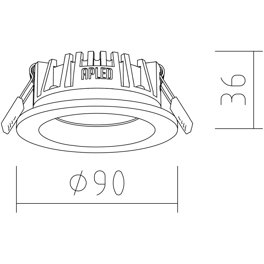 APLED - LED-Einbauleuchte RONDO WOODLINE LED/3W/230V 4000K d 9 cm Eiche Massivholz