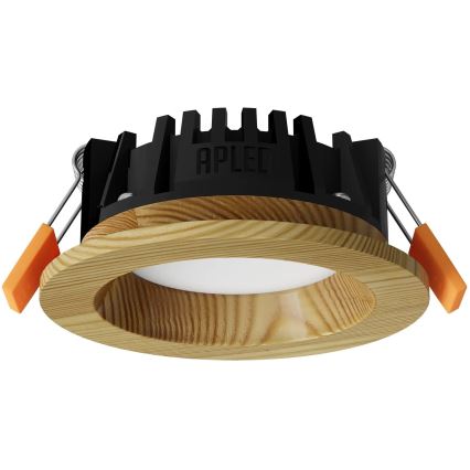 APLED - LED-Einbauleuchte RONDO WOODLINE LED/3W/230V 4000K d 9 cm Kiefer Massivholz