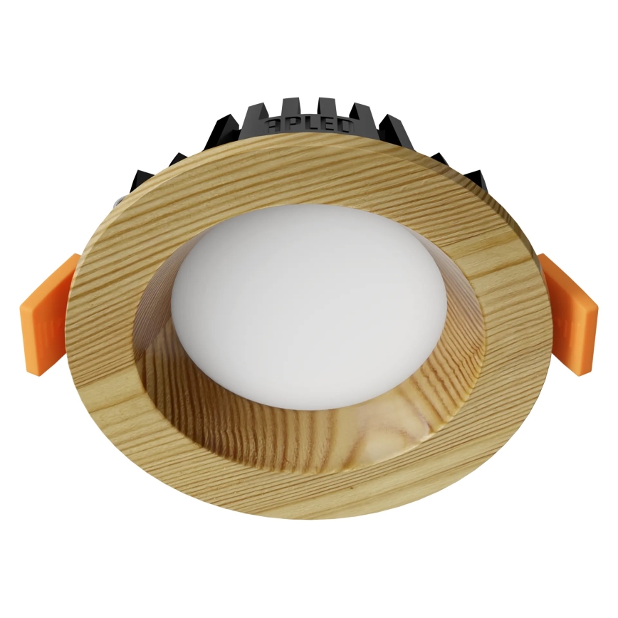 APLED - LED-Einbauleuchte RONDO WOODLINE LED/3W/230V 4000K d 9 cm Kiefer Massivholz