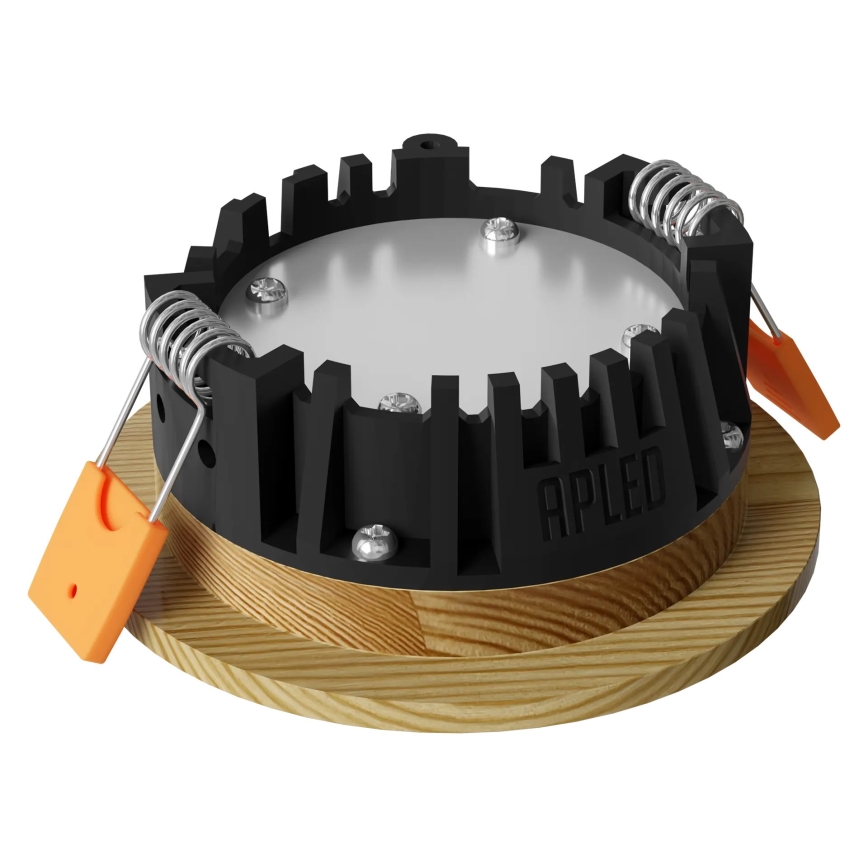 APLED - LED-Einbauleuchte RONDO WOODLINE LED/3W/230V 4000K d 9 cm Kiefer Massivholz