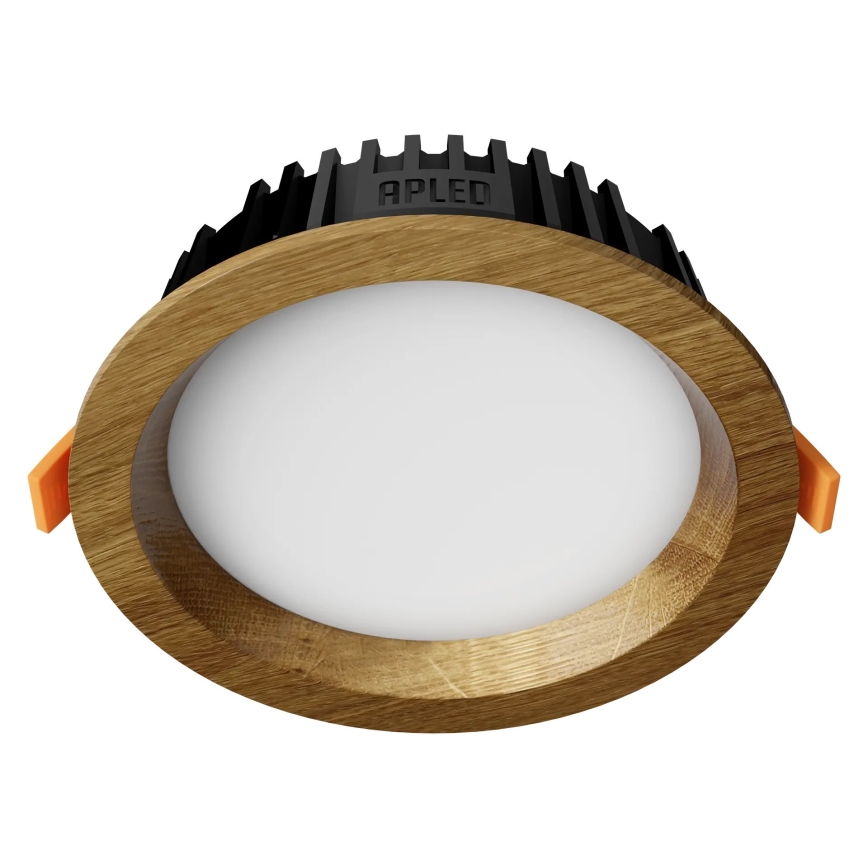 APLED - LED-Einbauleuchte RONDO WOODLINE LED/6W/230V 3000K d 15 cm Eiche Massivholz