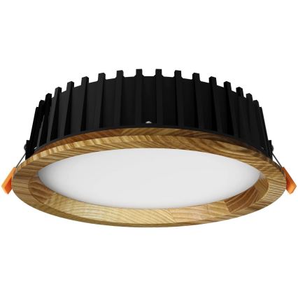 APLED - LED-Einbauleuchte RONDO WOODLINE LED/6W/230V 3000K d 15 cm Esche Massivholz