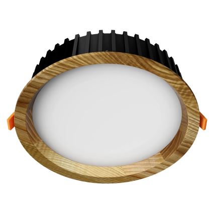 APLED - LED-Einbauleuchte RONDO WOODLINE LED/6W/230V 3000K d 15 cm Esche Massivholz