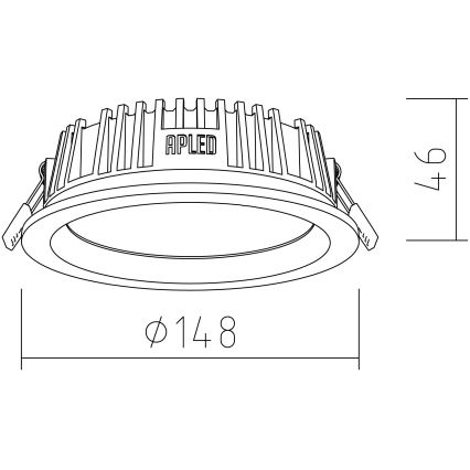 APLED - LED-Einbauleuchte RONDO WOODLINE LED/6W/230V 3000K d 15 cm Kiefer Massivholz