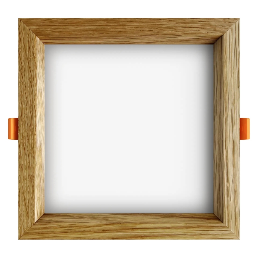APLED - LED-Einbauleuchte SQUARE WOODLINE LED/12W/230V 3000K 17x17 cm Eiche Massivholz