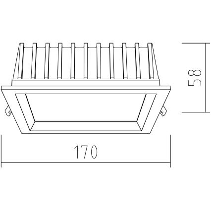 APLED - LED-Einbauleuchte SQUARE WOODLINE LED/12W/230V 3000K 17x17 cm Eiche Massivholz