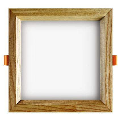 APLED - LED-Einbauleuchte SQUARE WOODLINE LED/12W/230V 3000K 17x17 cm Esche Massivholz