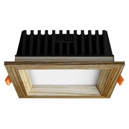 APLED - LED-Einbauleuchte SQUARE WOODLINE LED/6W/230V 3000K 12x12 cm Esche Massivholz