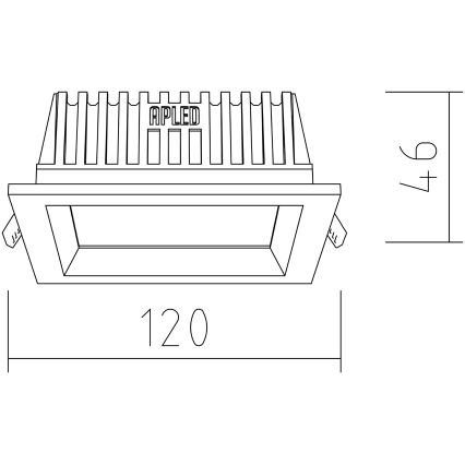 APLED - LED-Einbauleuchte SQUARE WOODLINE LED/6W/230V 4000K 12x12 cm Eiche Massivholz