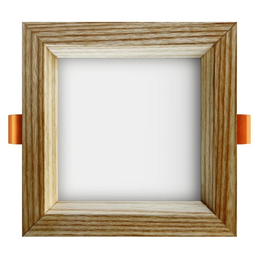 APLED - LED-Einbauleuchte SQUARE WOODLINE LED/6W/230V 4000K 12x12 cm Esche Massivholz