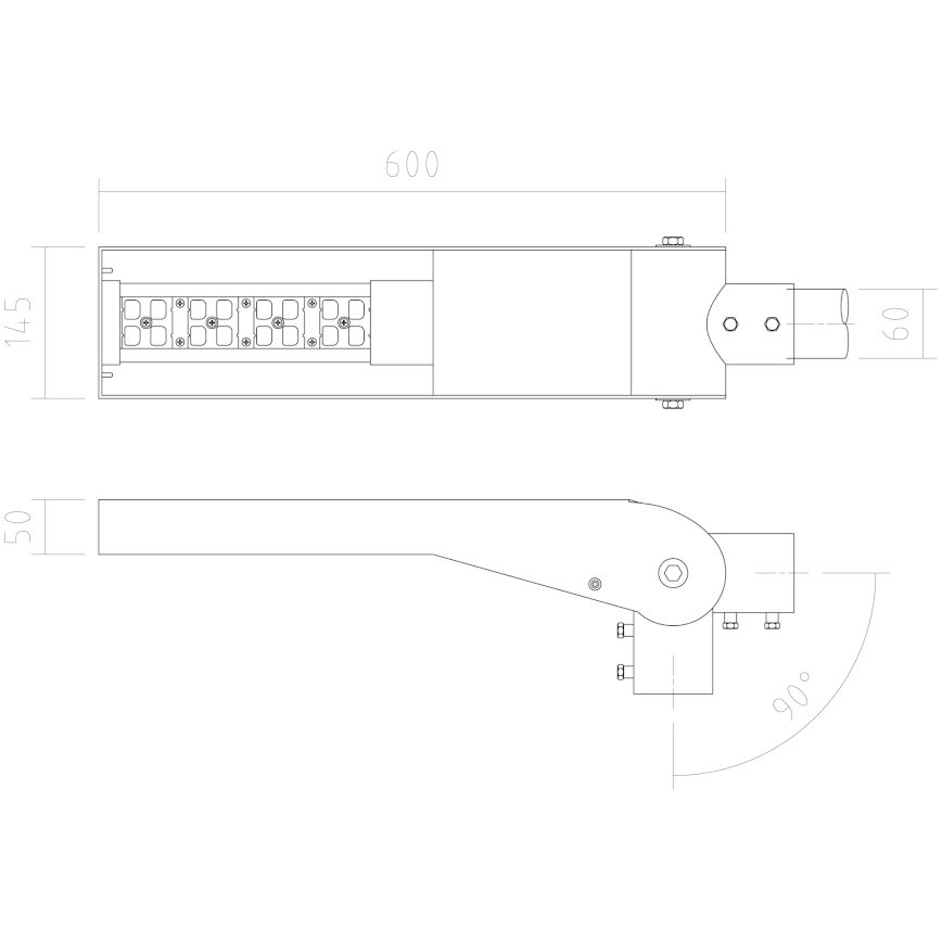 APLED - LED-Straßenlaterne FLEXIBO PREMIUM LED/19W/90-265V IP65 2700K
