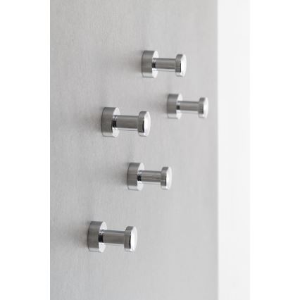 Aqualine - SET 5x Wandhaken SAMBA glänzender Chrom