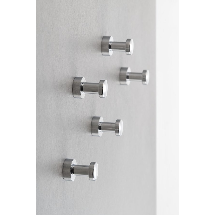 Aqualine - SET 5x Wandhaken SAMBA glänzender Chrom