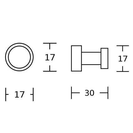 Aqualine - SET 5x Wandhaken SAMBA glänzender Chrom