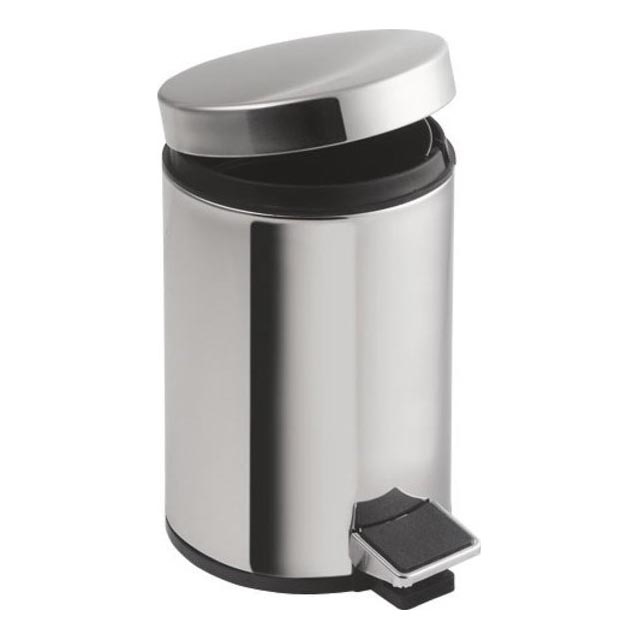 Aqualine - Abfalleimer SIMPLE LINE 12 l poliert Edelstahl